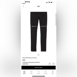 RTA Bryant RIP Skinny-Fit Jeans
